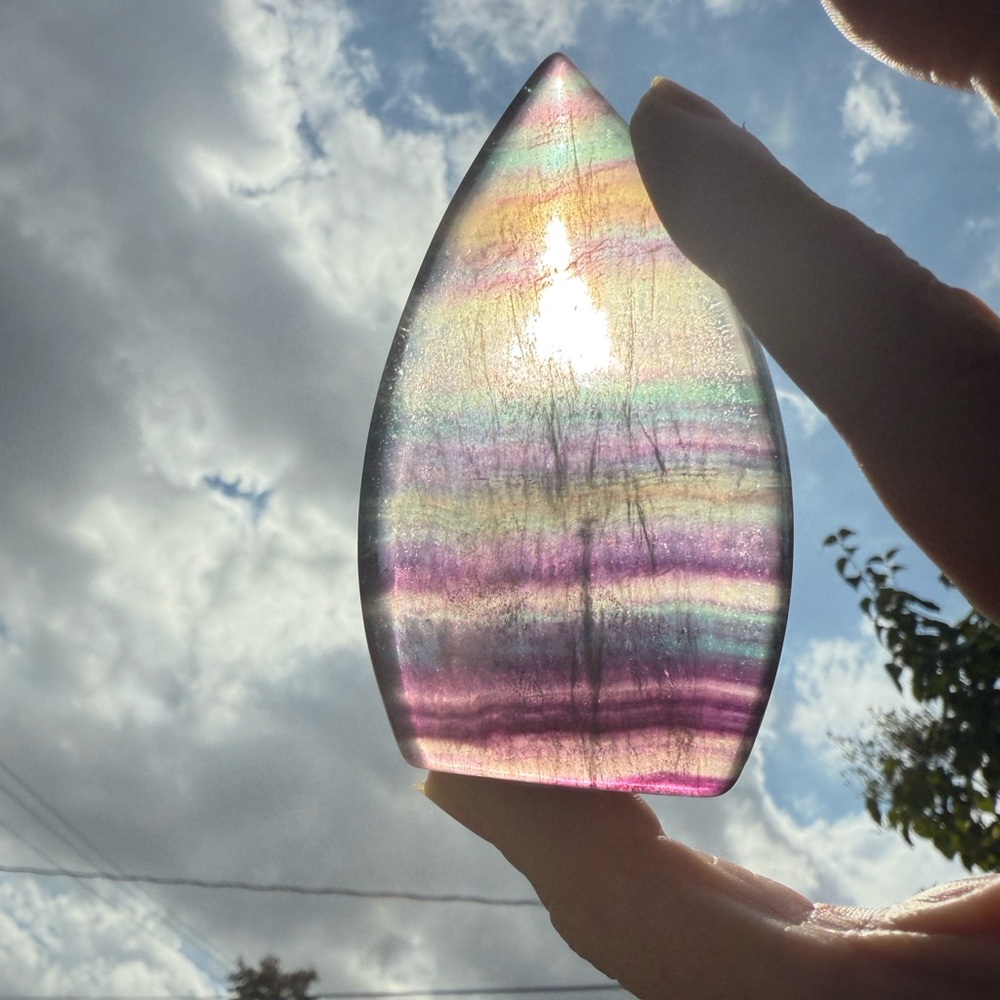 Beautiful Rainbow Fluorite Free Form/Teardrop